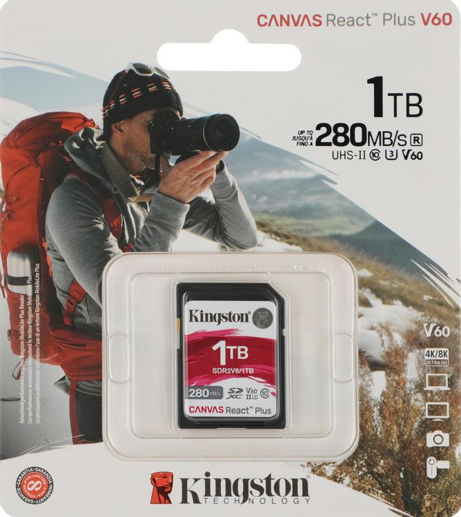 Карта памяти Kingston Canvas React Plus SDXC 1TB (SDR2V6/1TB) — фото 3