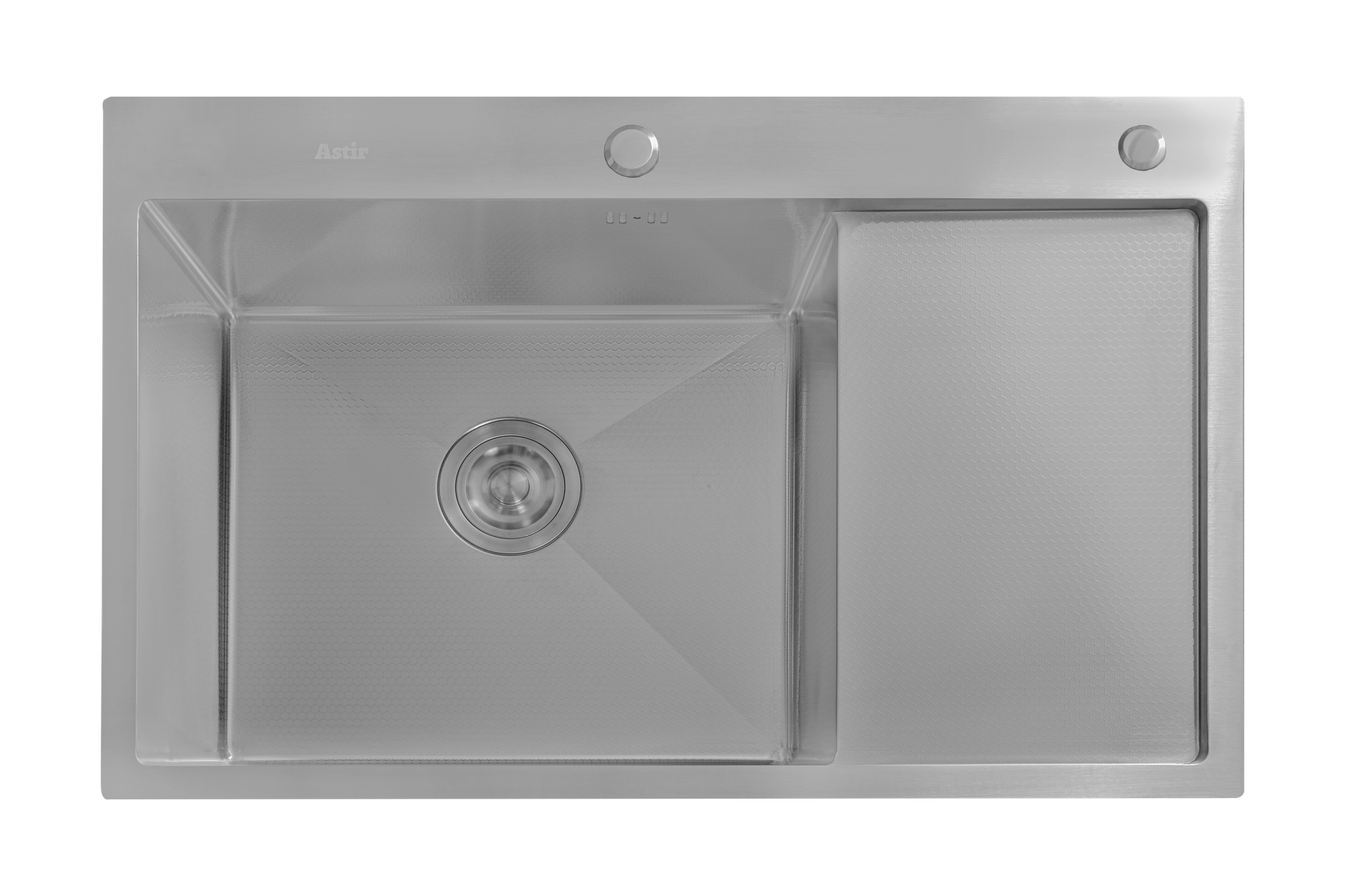 Мойка кухонная Astir Decor Satin C78x51L (с сифоном, дозатором и коландером)
