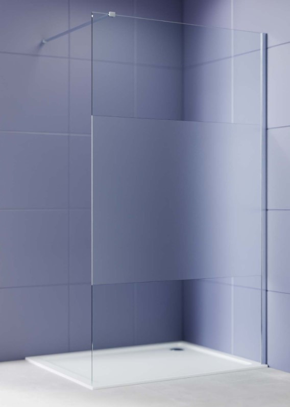 Душевая стенка Aquatek Walk in с держателем 140x200 / AQ.WI.140.3CH (хром/прозрачное стекло)