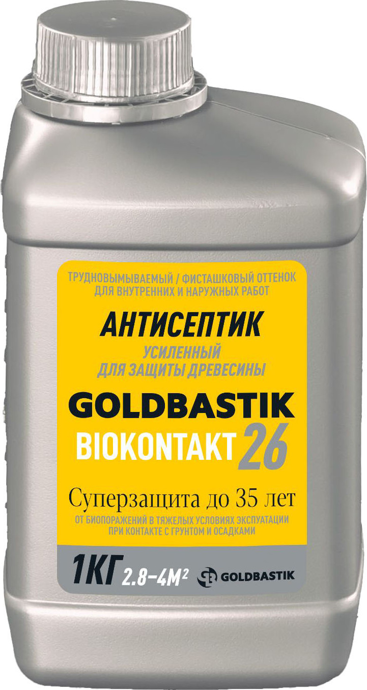 Антисептик для древесины Goldbastik Биоконтакт готовый состав / BB 26 (1кг)