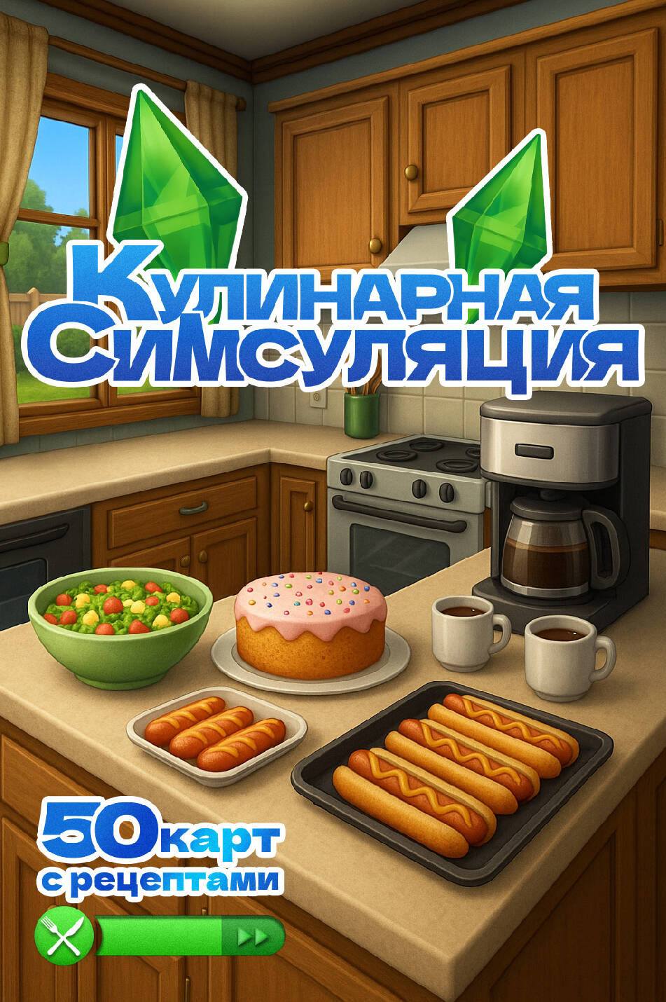 Книга АСТ Кулинарная Симсуляция. 50 карт с рецептами (9785171757434)
