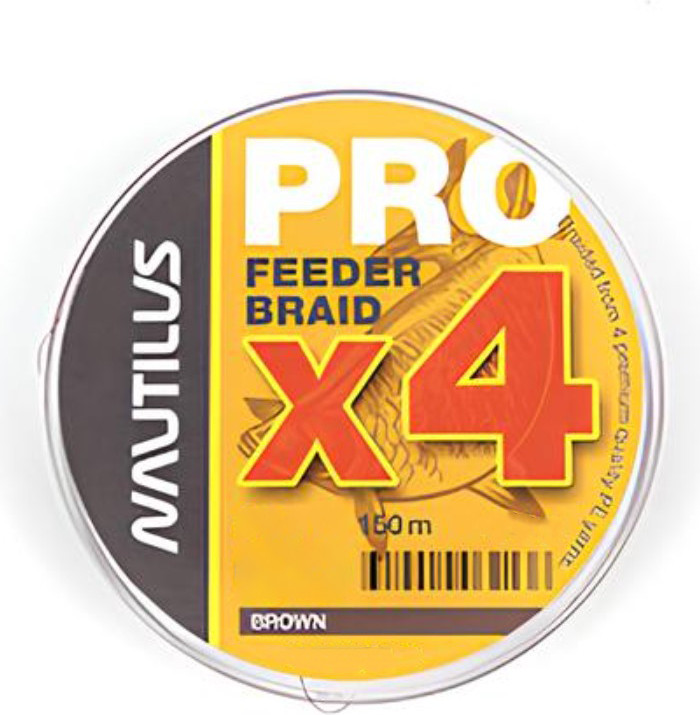 Леска плетеная NAUTILUS Pro Feeder Braid Brown d-0.10 4.1кг 9lb / 06-24259512 (150м) — фото 2