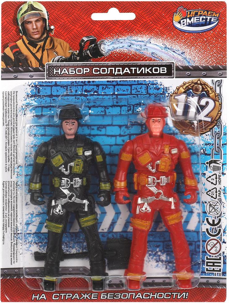 Набор фигурок игровых Играем вместе Солдатики Пожарные / I511-H42009-R — фото 2