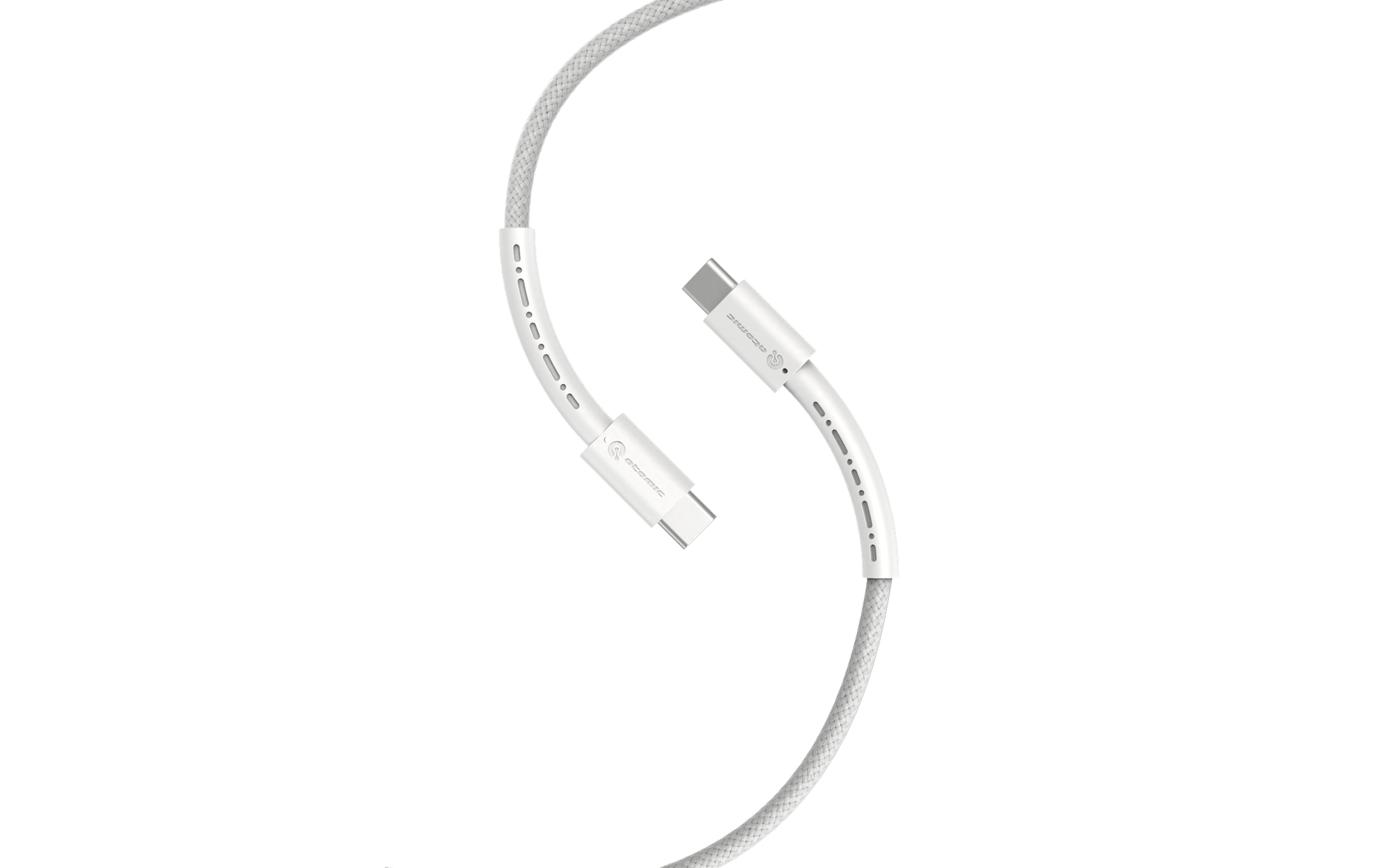 Кабель Atomic Wildcore USB-C-USB-C PD 60W / 30.366 (1.5м, белый) — фото 2