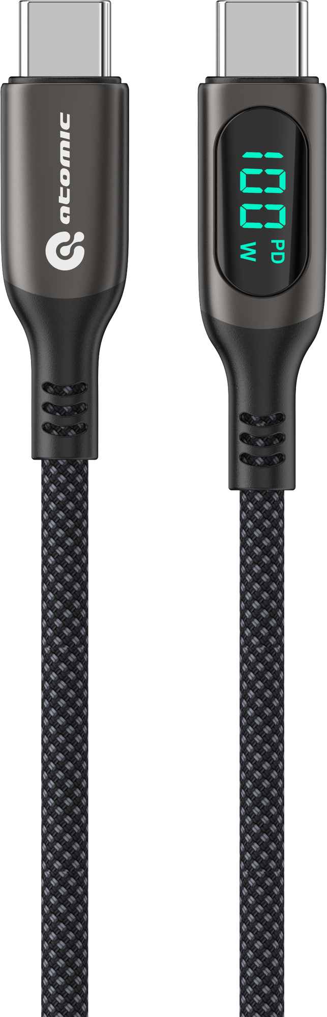 Кабель Atomic WOW100 USB-C-USB-C PD 100W 5A / 30.391 (1.5м, черный)