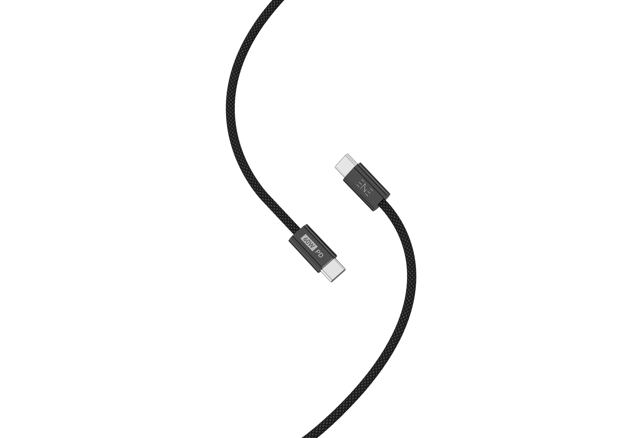 Кабель ENE Intro USB-C-USB-C PD 60W / 30.425 (1м, черный) — фото 2