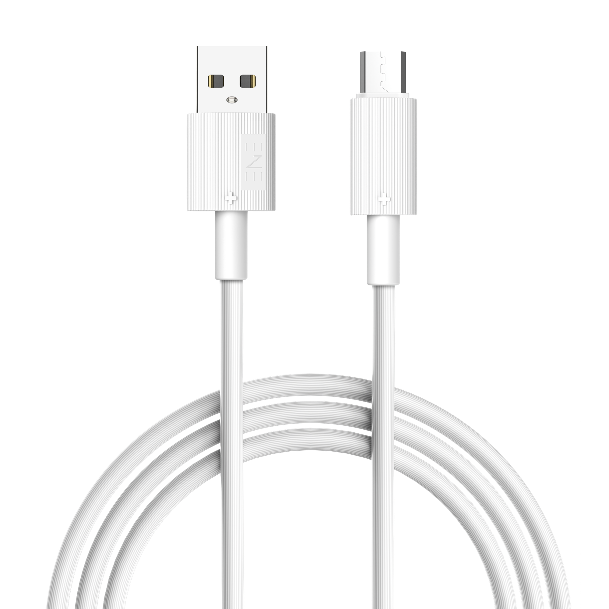 Кабель ENE Plus USB-A-microUSB 2.4A / 30.421 (1м, белый)