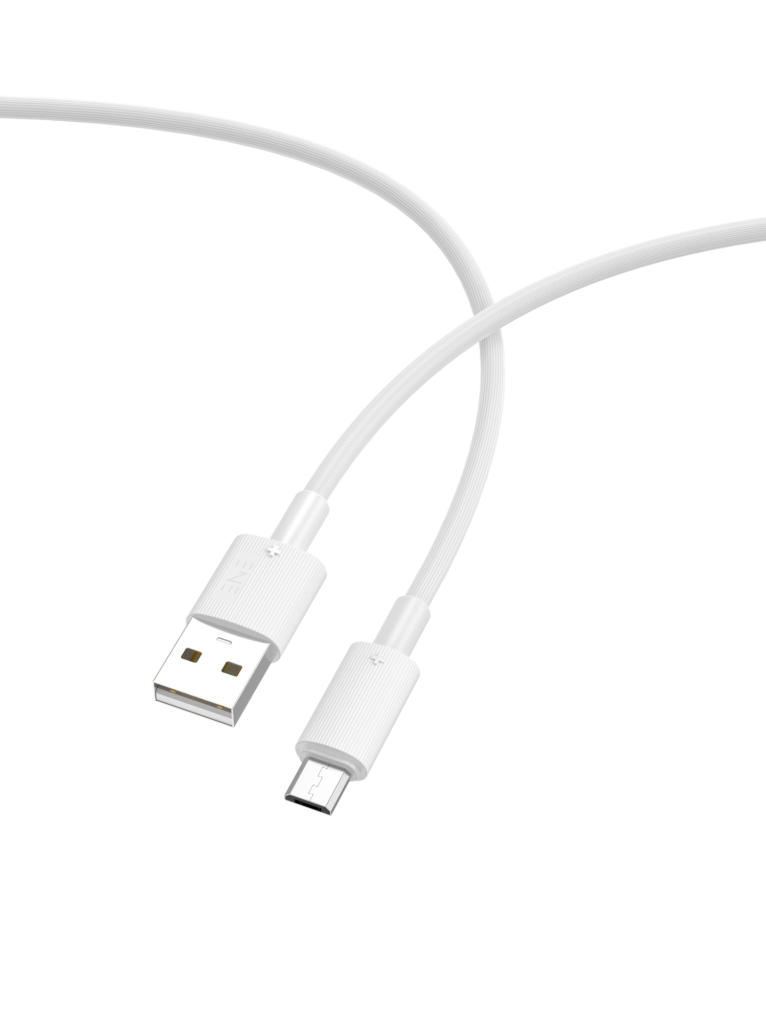 Кабель ENE Plus USB-A-microUSB 2.4A / 30.421 (1м, белый) — фото 2