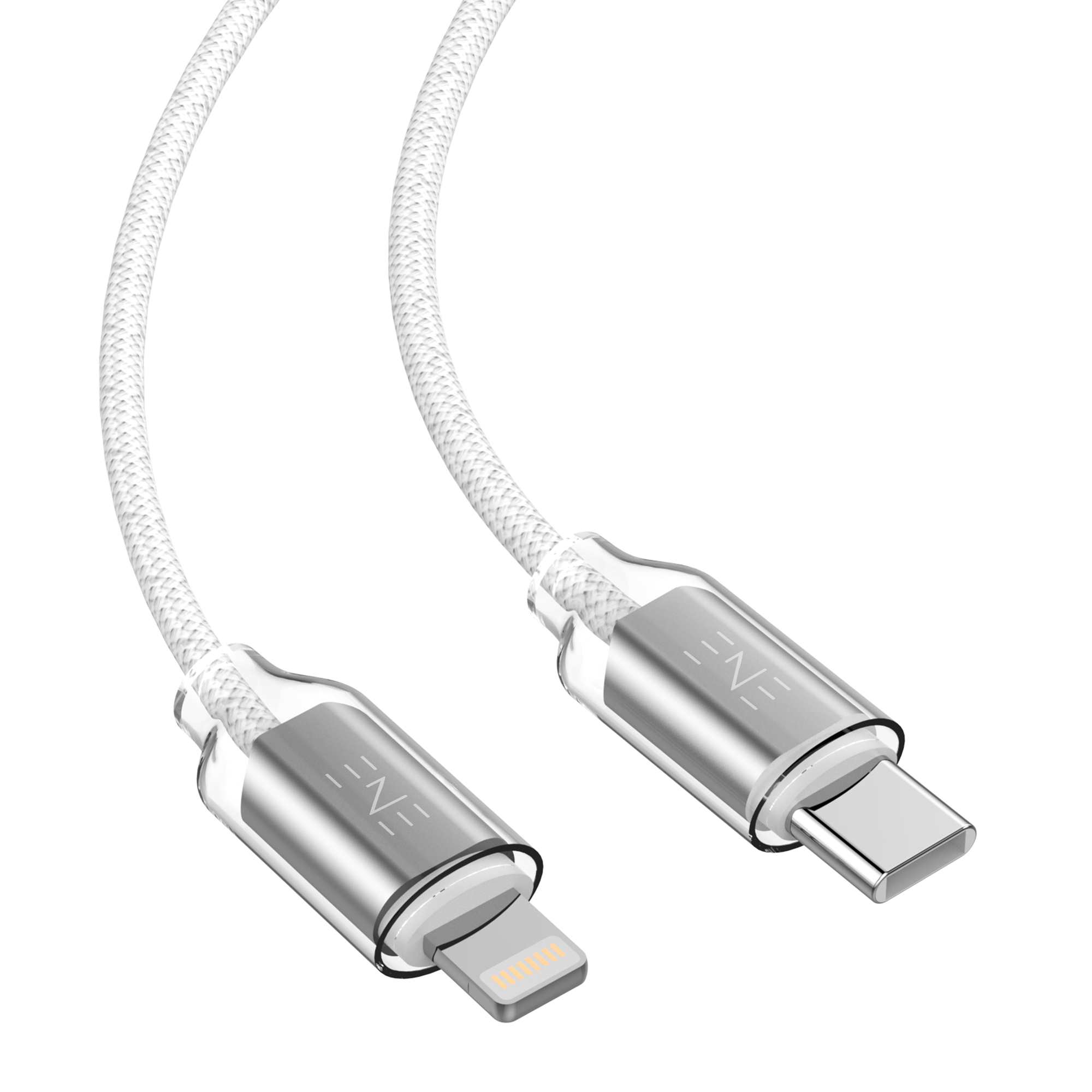 Кабель ENE Vibe USB-C-Lightning PD 27W / 30.430 (1.2м, белый) — фото 3