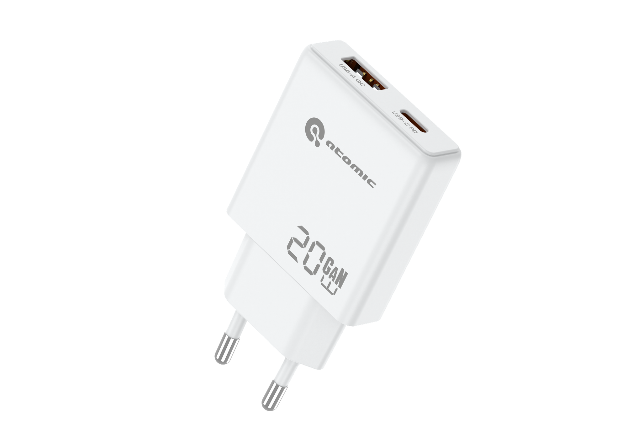 Адаптер питания сетевой Atomic Blade G203 GAN 20W USB A+C / 10.207 (белый)
