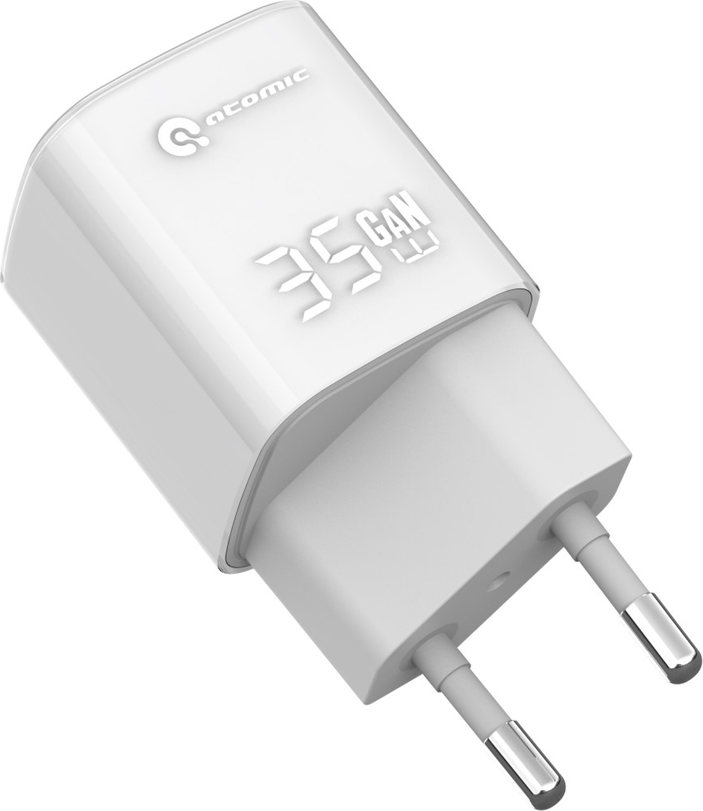 Адаптер питания сетевой Atomic Crystal G351 GAN 35W USB A+C / 10.193 (белый) — фото 4