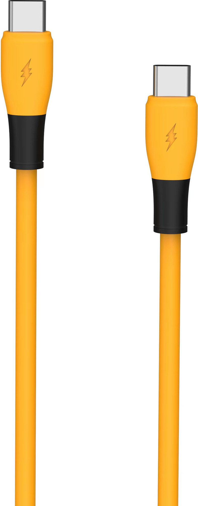 Зарядное устройство сетевое Atomic UniQ G201 GAN 20W USB A+C с кабелем USB С-С / 10.183 (желтый) — фото 3