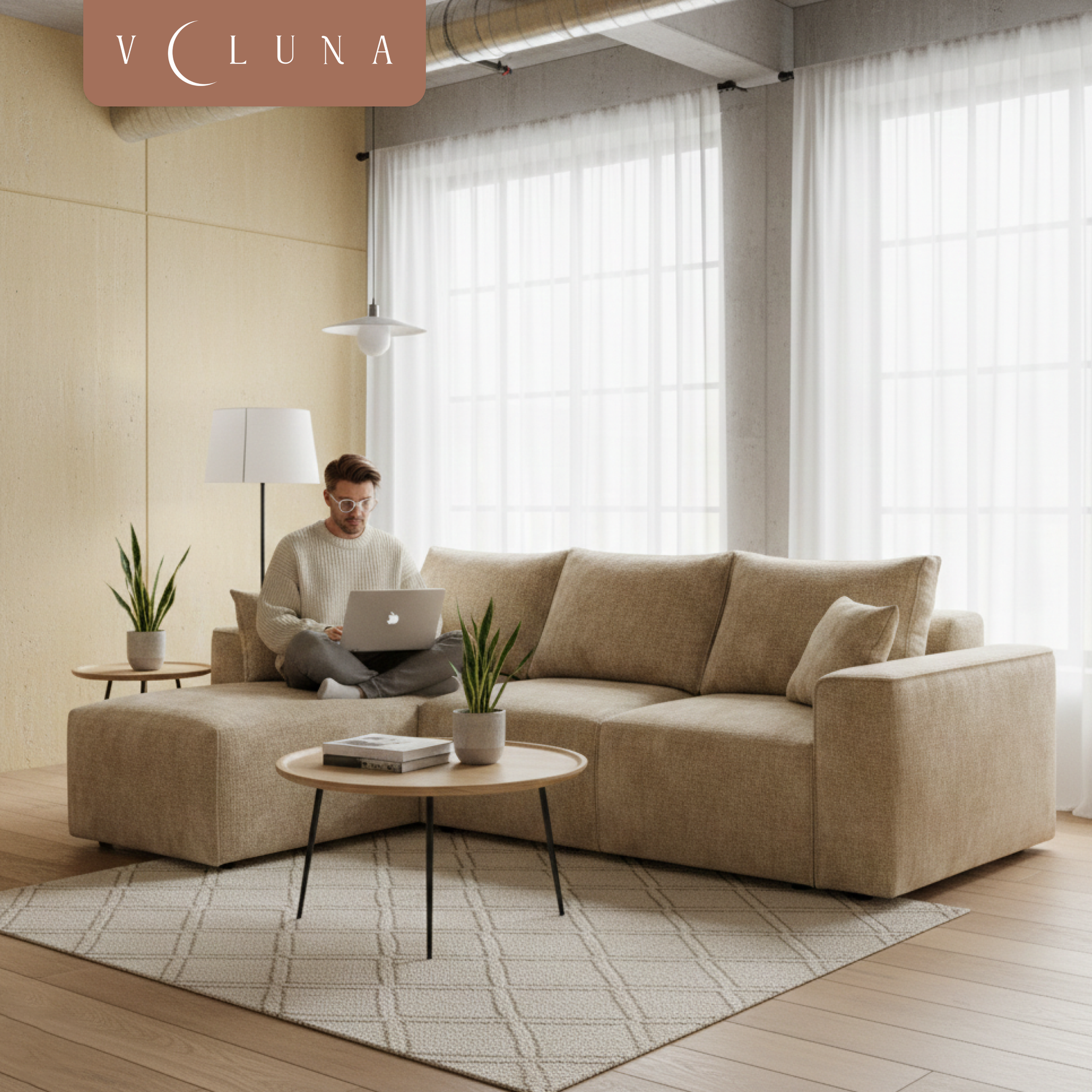 Диван угловой VELUNA Матье O76-D152-PM1 левый (Beauty Beige) — фото 5