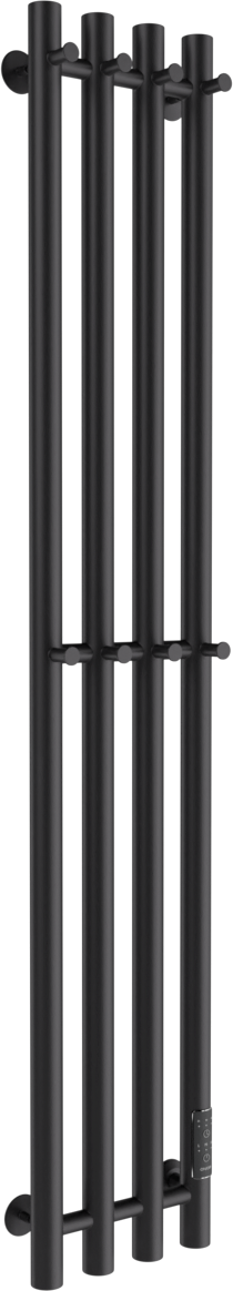 Полотенцесушитель электрический Маргроид Ferrum Inaro 4 СНШ 120x6 8 крючков (черный матовый, таймер справа)