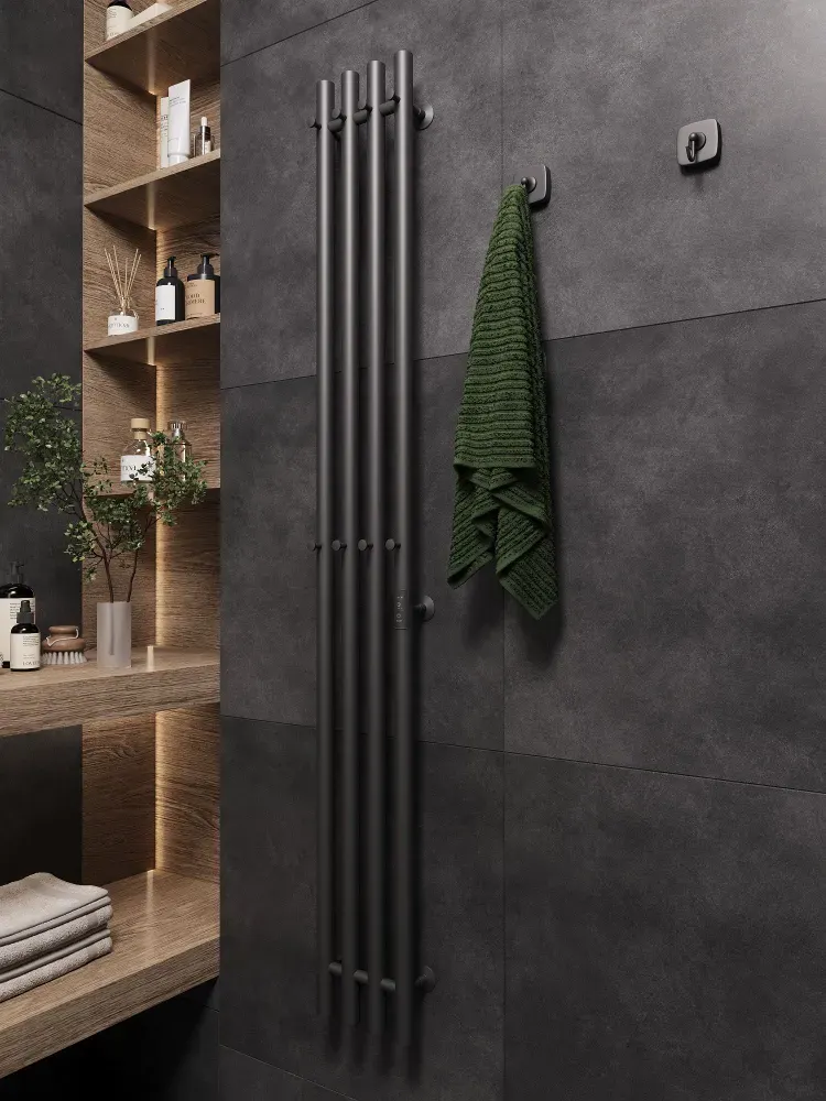 Полотенцесушитель электрический Маргроид Ferrum Inaro 4 СНШ 150x6 8 крючков (графит, таймер справа) — фото 5