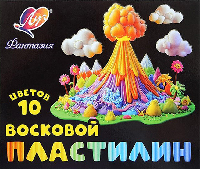 Пластилин восковой ЛУЧ Фантазия / 35С 2301-08 (10цв)