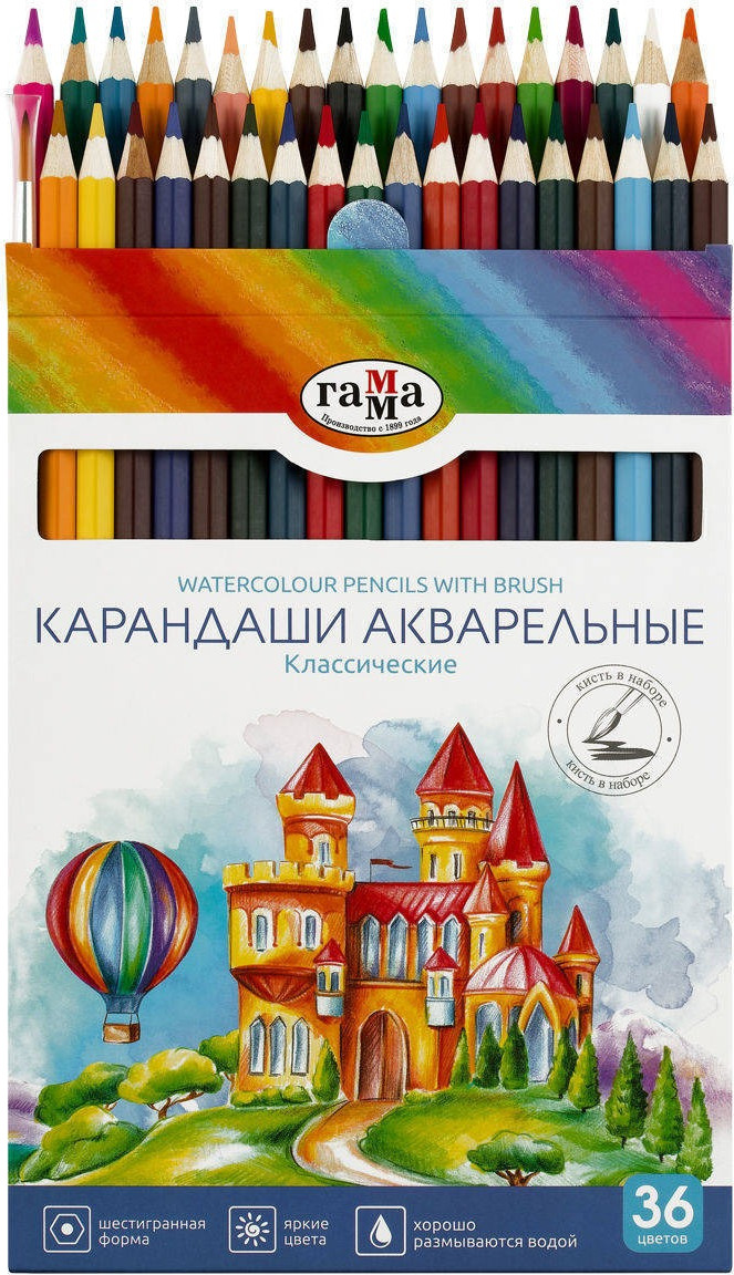 Набор цветных карандашей ГАММА Классические / 221118_05_05 (36цв) — фото 2