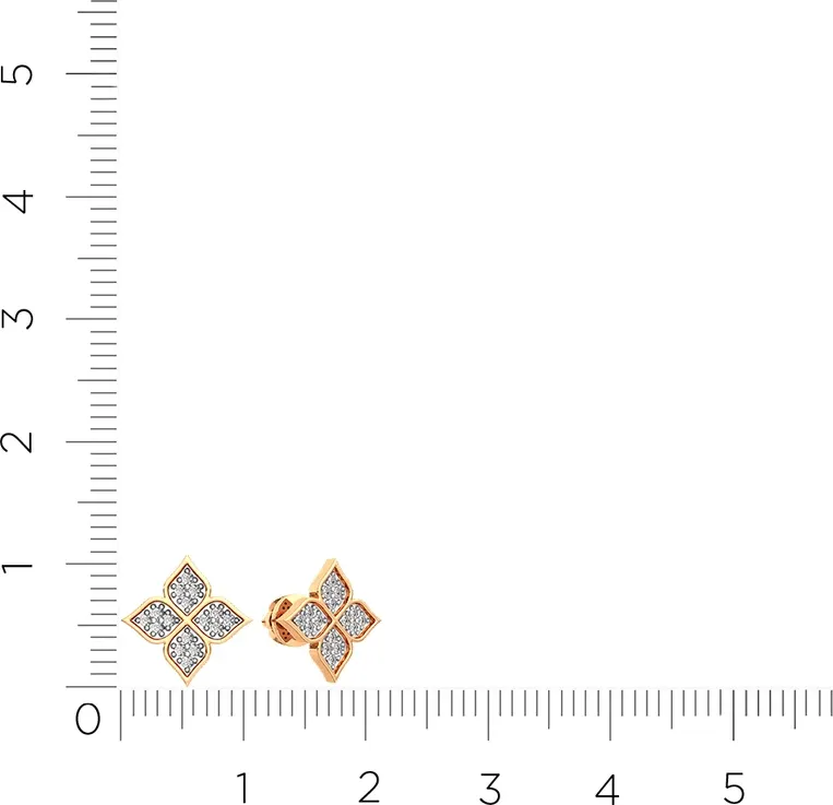 Серьги из розового золота ZORKA 3D00167.14K.R (с бриллиантами) — фото 4