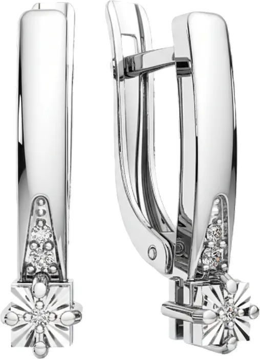 Серьги из белого золота ZORKA 3D00346.14K.W.ZZ (с бриллиантами)