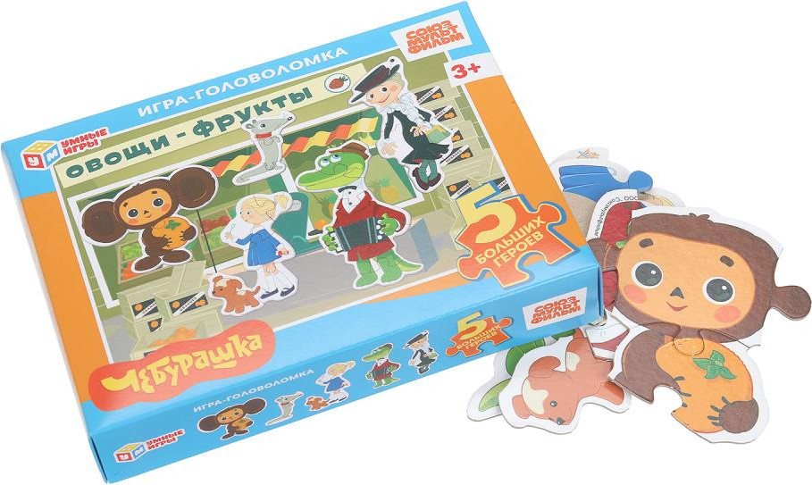 Развивающая игра Умные игры Чебурашка. Овощи-фрукты / 4630395043236 — фото 4