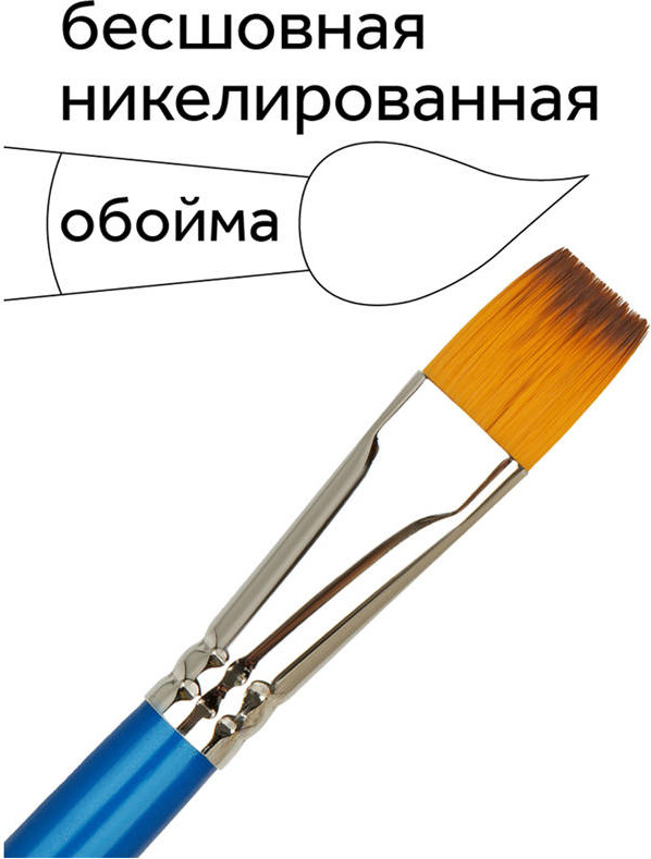 Кисть для рисования ГАММА Cинтетика №16 / 280618.08.016 — фото 3