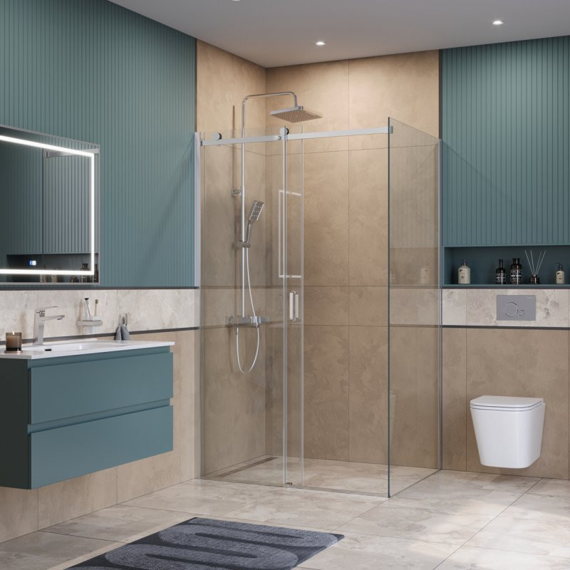 Душевой уголок BelBagno SOFT_CLOSE-2-AH-1-140/90-C-Cr — фото 2