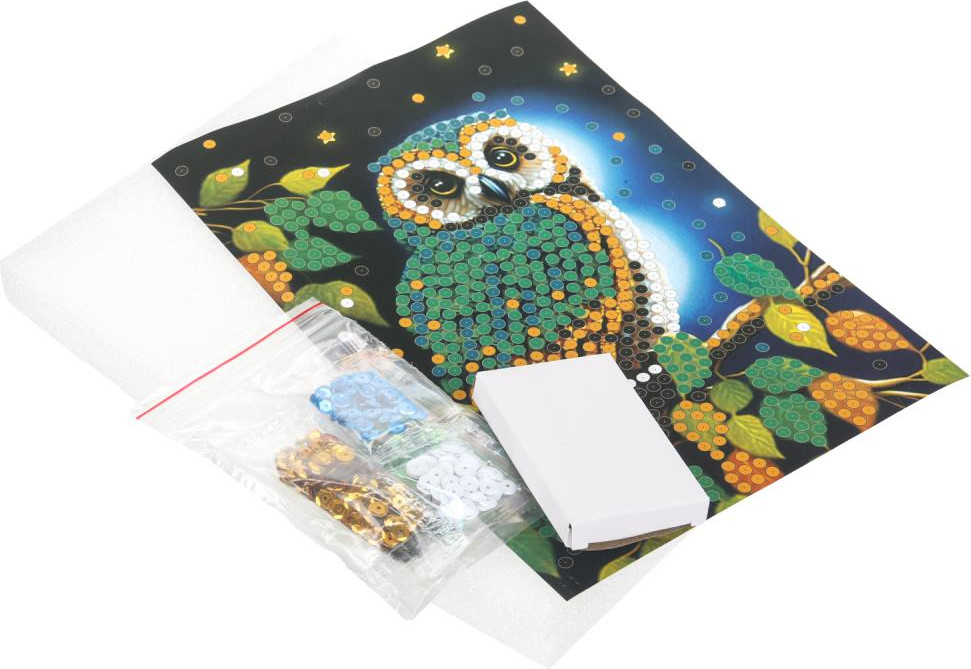 Набор для творчества MultiArt Картина пайетками Сова / SEQPIC-OWL-110707 — фото 2