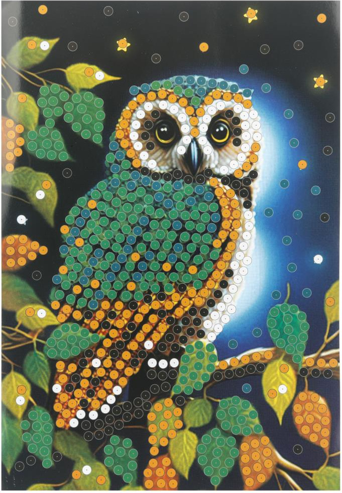 Набор для творчества MultiArt Картина пайетками Сова / SEQPIC-OWL-110707 — фото 3