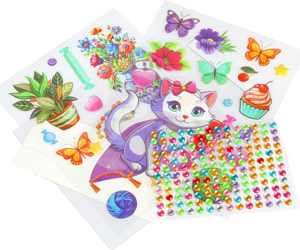 Набор для творчества MultiArt Картина наклейками Кошечка / PICSTICK-122843 — фото 2