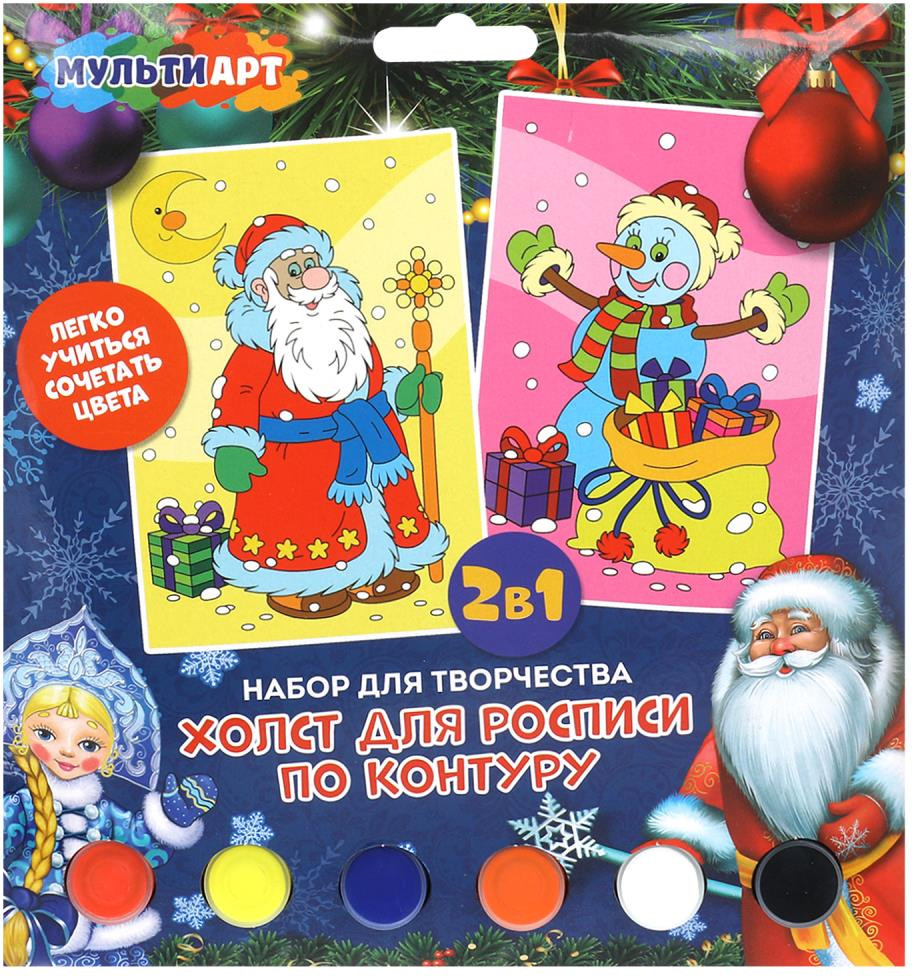 Набор для творчества MultiArt Холст для росписи Новый год / CANV2PCS-NY-MA1