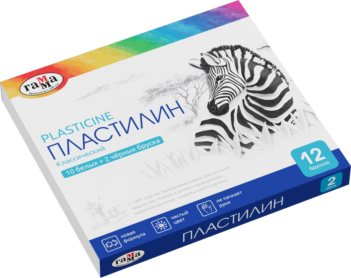 Пластилин ГАММА Классический / 27032025_102 (12шт)