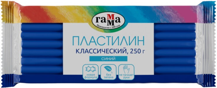 Пластилин ГАММА Классический / 270818_05 (синий)