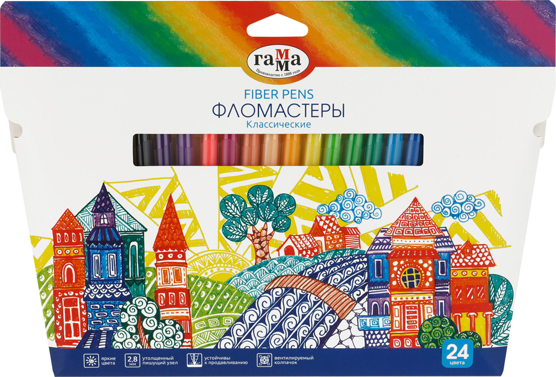 Фломастер-штамп ГАММА Классические / 130822_24 (24цв)