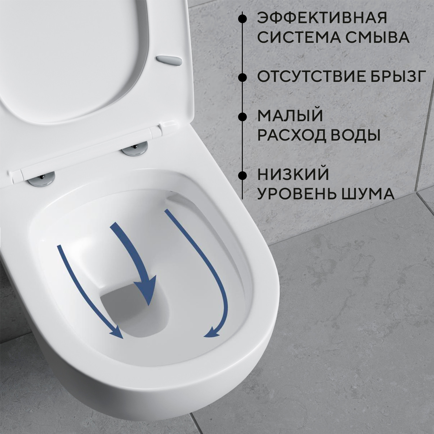 Унитаз подвесной Lauter Sulzdorf + Breez 21GN7072BM (белый с микролифтом) — фото 4