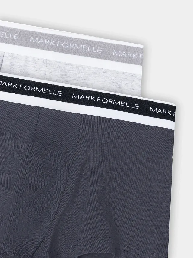 Комплект мужских трусов Mark Formelle 411124-2 (р.82-92, светло-серый меланж/графит) — фото 3
