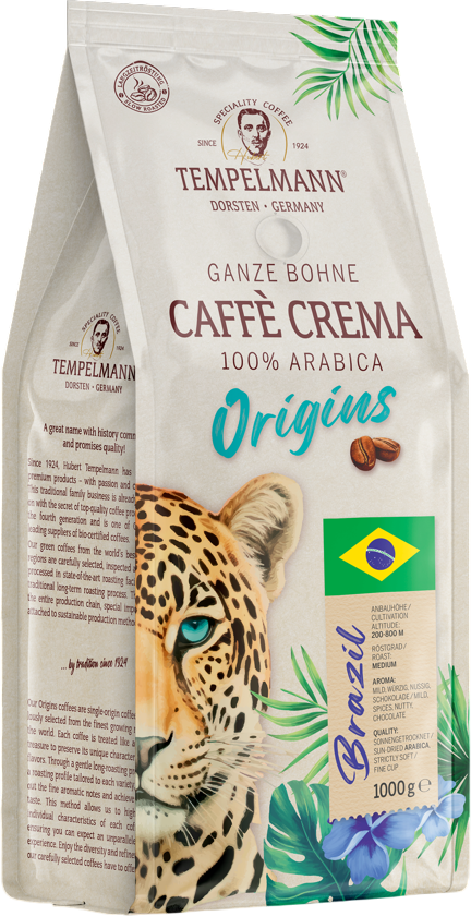 Кофе в зернах Tempelmann Crema Origins Brazil (1кг) — фото 2