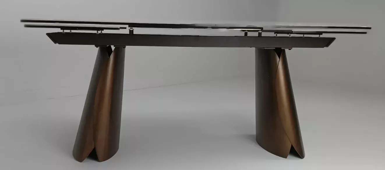 Обеденный стол M-City Imbert 180 Gloss Patagonia / 614M06014 (брашированный каркас/медный) — фото 3