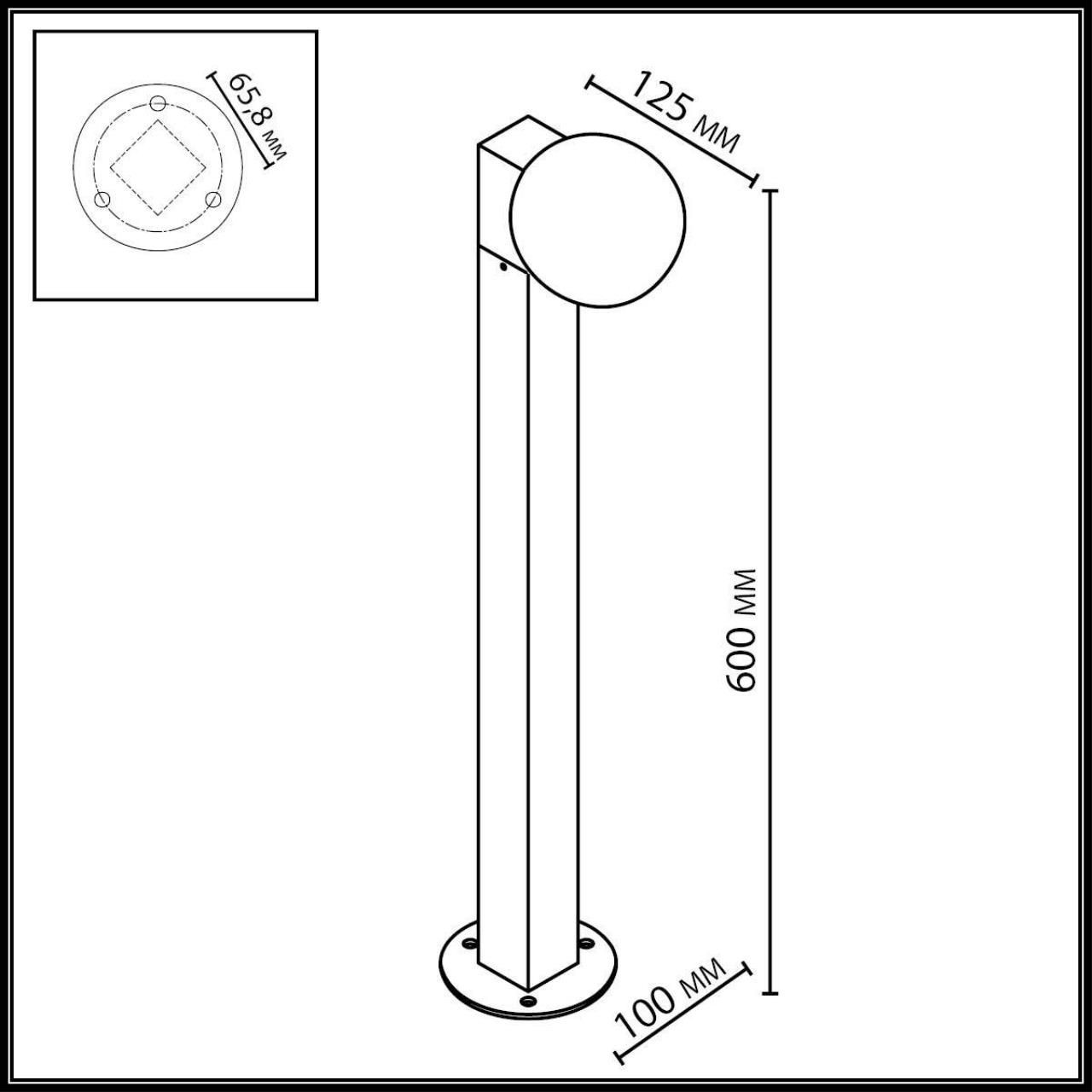 Светильник уличный Odeon Light Viva 7124/1G — фото 4