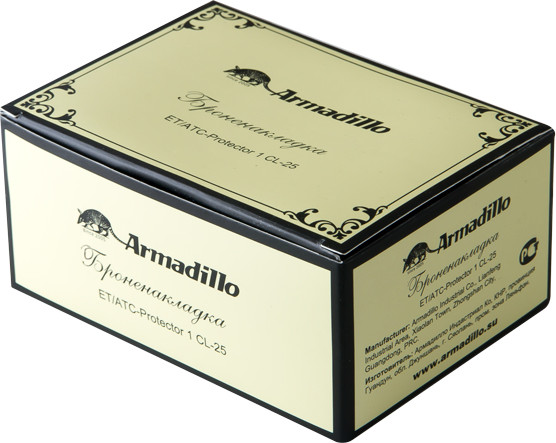 Накладка на цилиндр Armadillo ЕТ/АТС-Protector 1CL-25 AS-9 (античное серебро) — фото 3