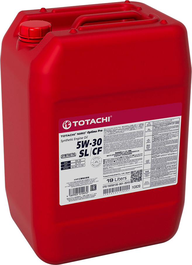 Моторное масло Totachi Niro Optima Pro Synthetic 5W30 SL/CF A5/B5 / 1C820 (19л)