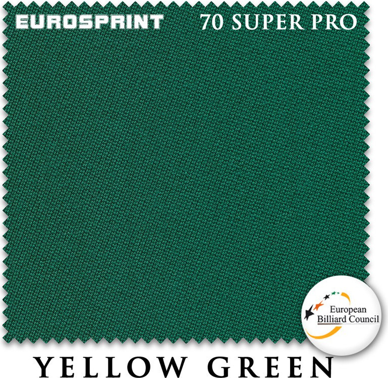 Сукно для бильярдного стола Eurosprint 70 Super Pro 198см / 4560 (желтый/зеленый) — фото 2