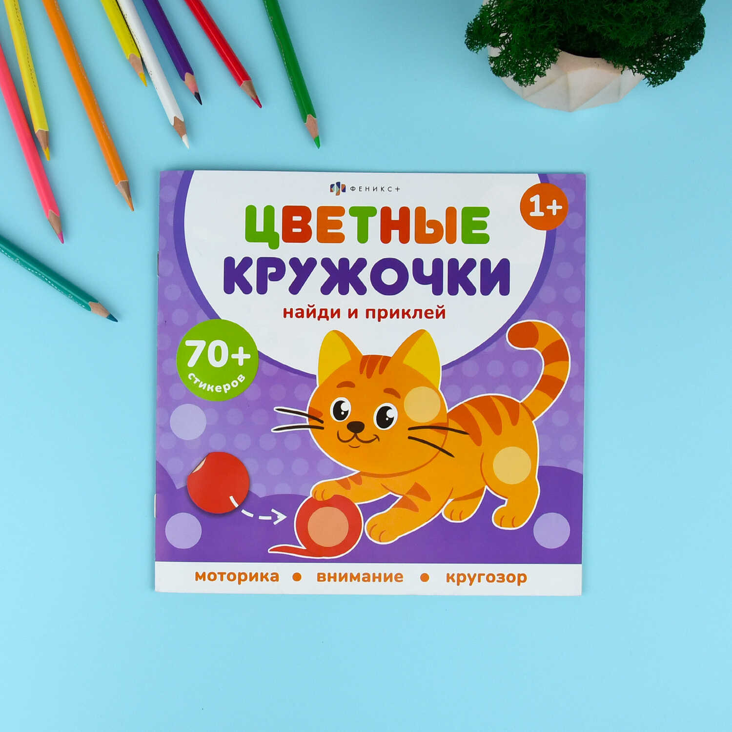 Развивающая книга Феникс+ Цветные кружочки. Домашние животные / 72690 — фото 2