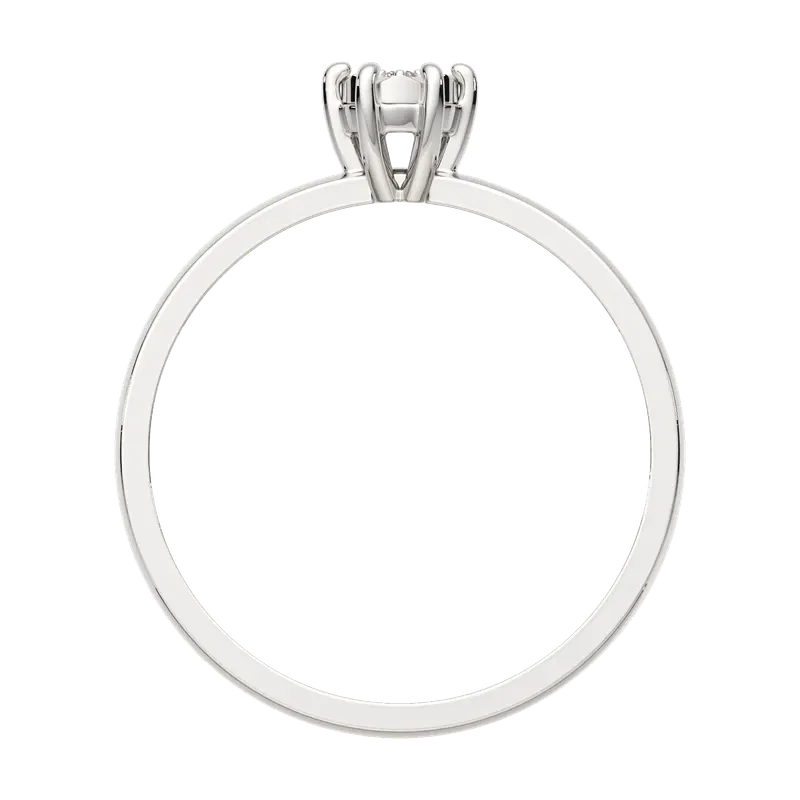 Кольцо из белого золота ZORKA 2D00366.14K.W (р.17, с бриллиантом) — фото 4