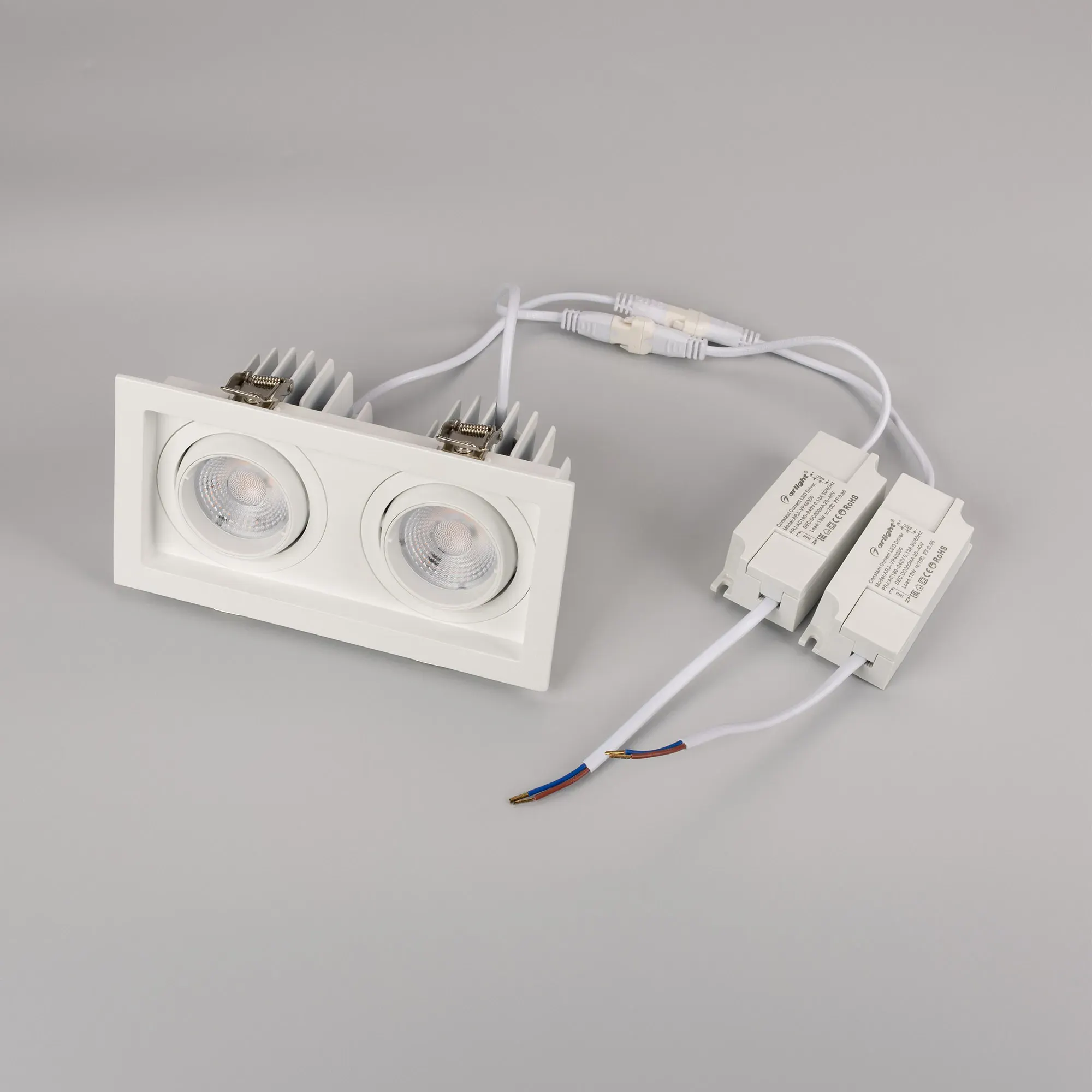 Точечный светильник Arlight MS-VORTEX-BUILT-S170x90-2x12W Warm3000 WH-WH 40 deg / 057761 — фото 6