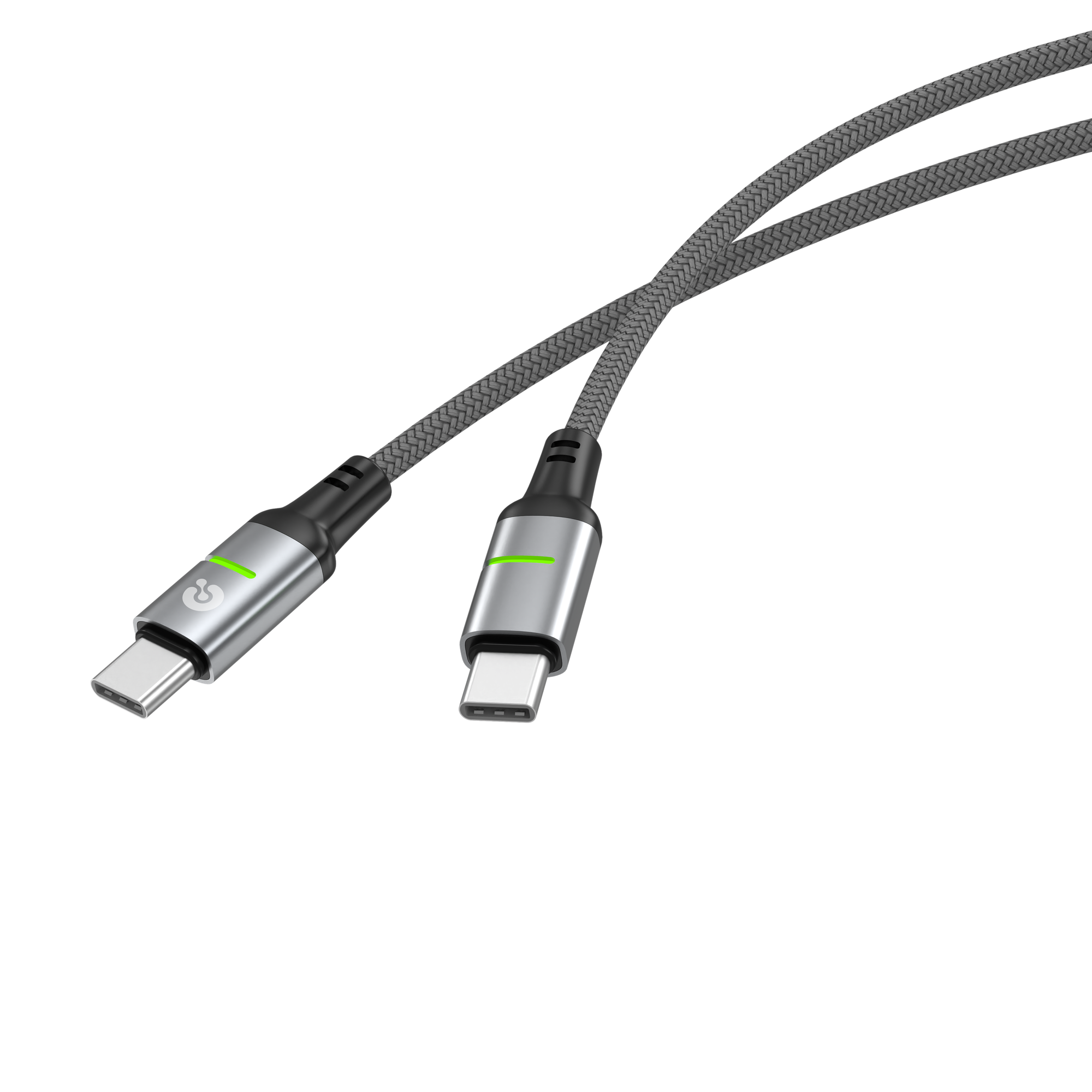 Кабель Atomic SparkX USB-C-USB-C / 30.417 (1.2м, серый) — фото 4