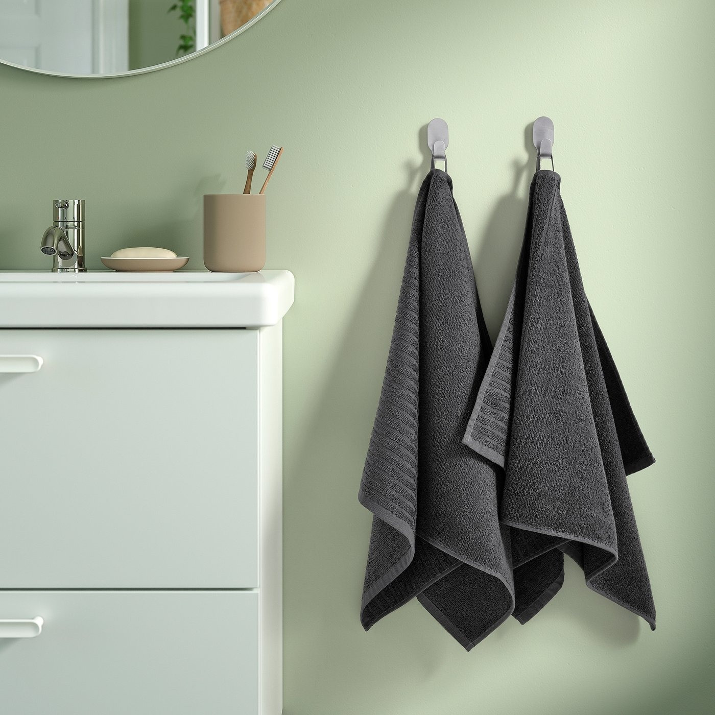 Полотенце Ikea Вогшен 006.091.49 (темно-серый) — фото 4
