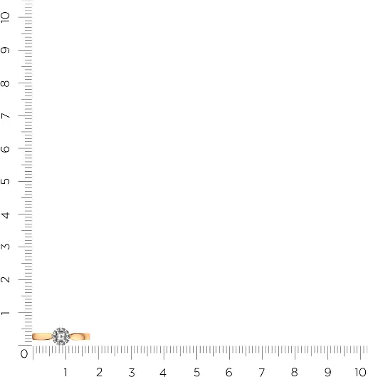 Кольцо помолвочное из комбинированного золота ZORKA 2D00210.14K.B.ZZ (р.17.5, с бриллиантом) — фото 6