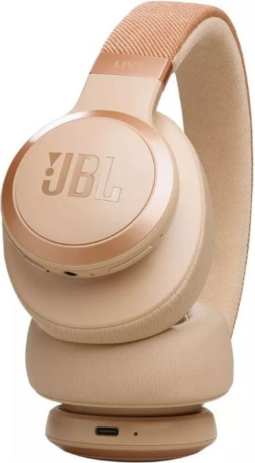 Беспроводные наушники JBL Live 770NC / JBLLIVE770NCSAT (бежевый) — фото 4