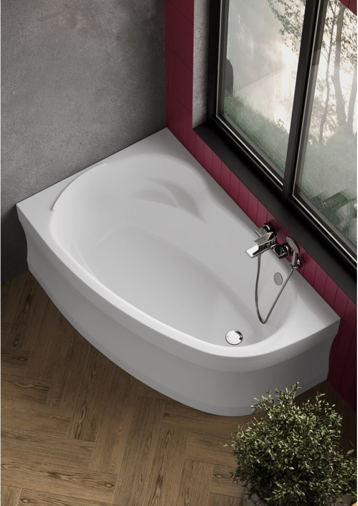 Ванна акриловая Bonito Home Emilia 140x90 R / BH-EM-103-140P/St+BH-EM-140L/P (с ножками и экраном) — фото 6