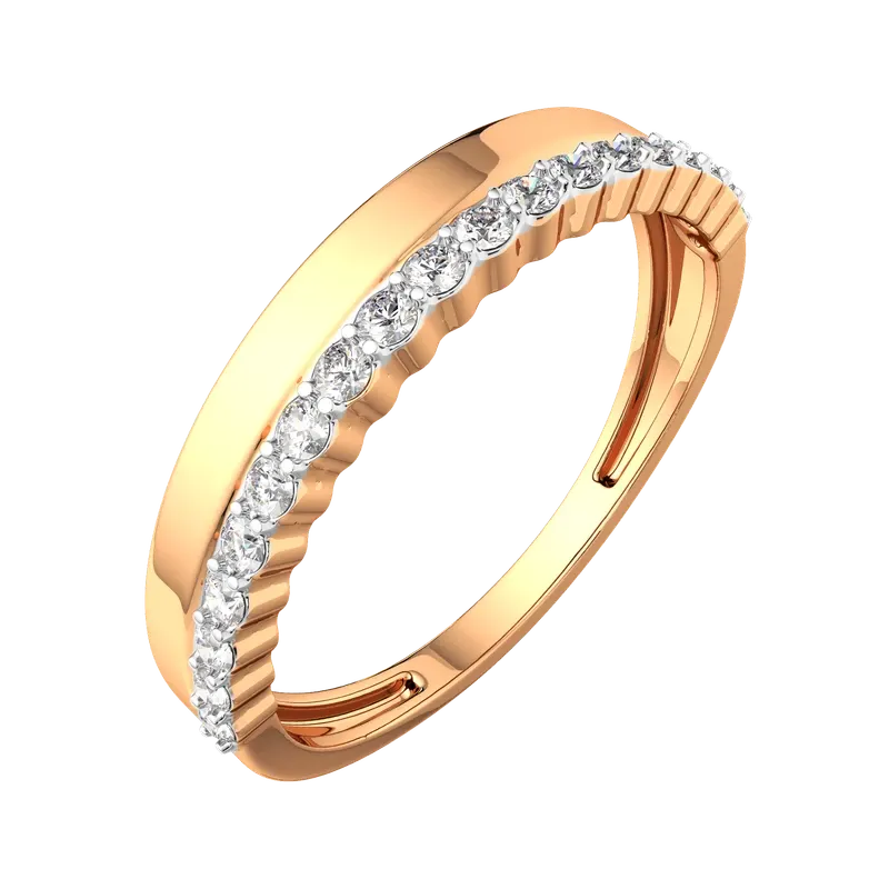 Кольцо из розового золота ZORKA 2101253.14K.R (р.16.5, с фианитами) — фото 2